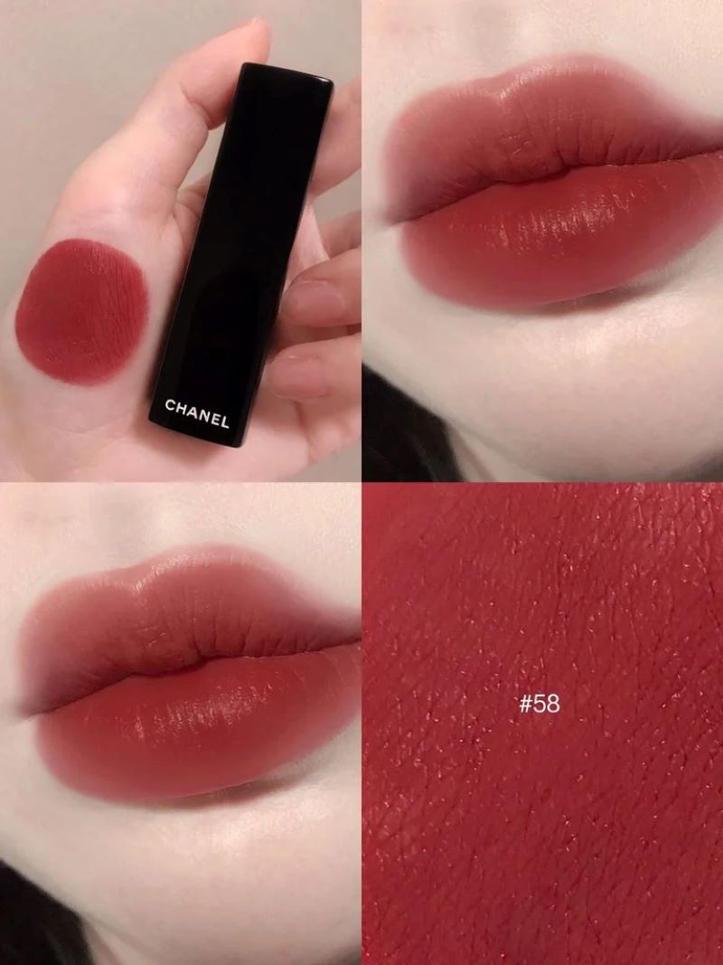 CHANEL Rouge Allure Velvet 1g #58 Rouge Vie, ลิป CHANEL ,chanel rouge allure velvet สีไหนสวย,ลิป chanel rouge allure velvet รีวิว , CHANEL ROUGE ALLURE VELVET matte lipstick ,CHANEL ROUGE ALLURE VELVET 58 , ลิปสติกเนื้อแมตต์ 58